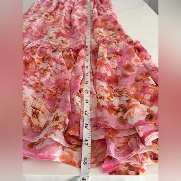 Astr x Revolve | Roseline Floral Off Shoulder Tiered Maxi Dress in Pink Orchid - Picture 11 of 11